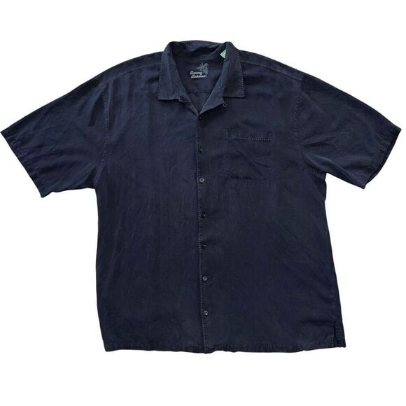TOMMY BAHAMA Men’s 100% Silk Graphite Casual Button Down Size 2XT - Picture 1 of 8